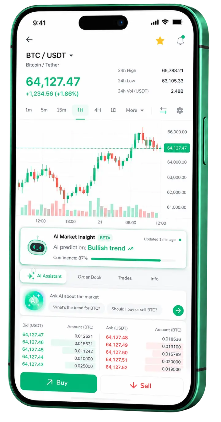 Mobile Ansicht der Trading-Plattform TivorFin